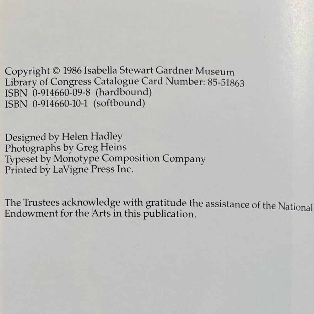 1986 Textiles Isabella Stewart Gardner Museum Boston MA Art Garden Tapestry - Picture 14 of 16